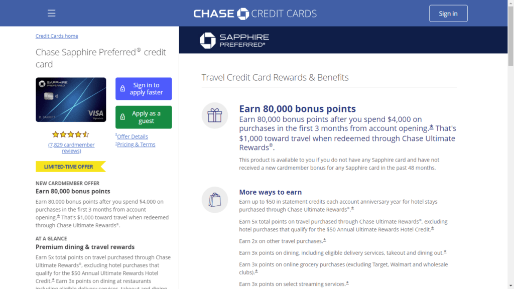 apply for chase sapphire preferred credit card