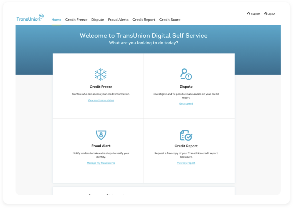 TransUnion Credit Freeze