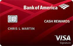 Bank of America Customized Cashback rewards gas credit card with rewards