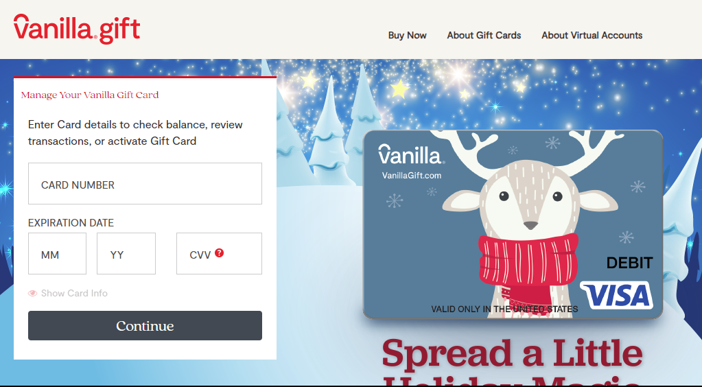 activate vanilla gift card online