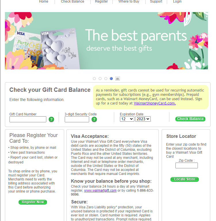 walmartgift com website